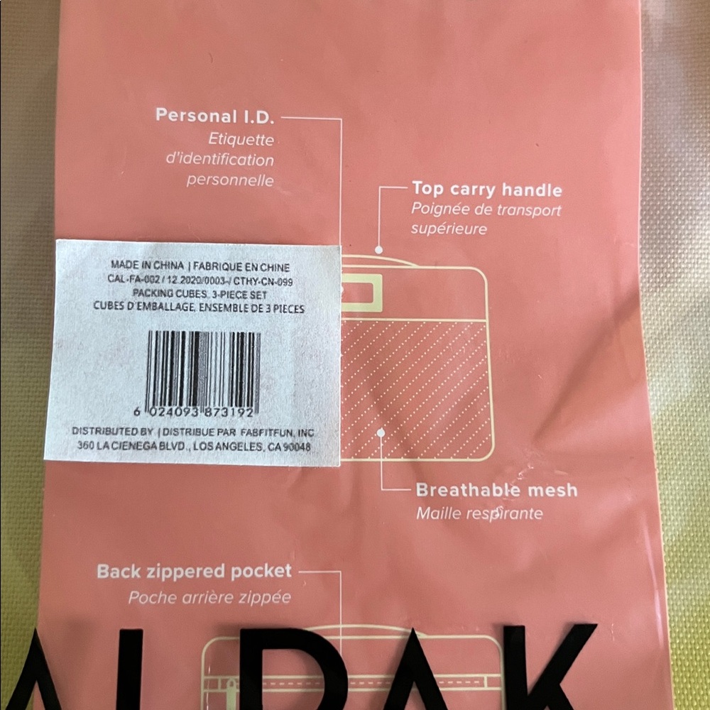 Calpak Set of 3 Packing Cubes in Sorbet Small, Medium & Large - Picture 5 of 5